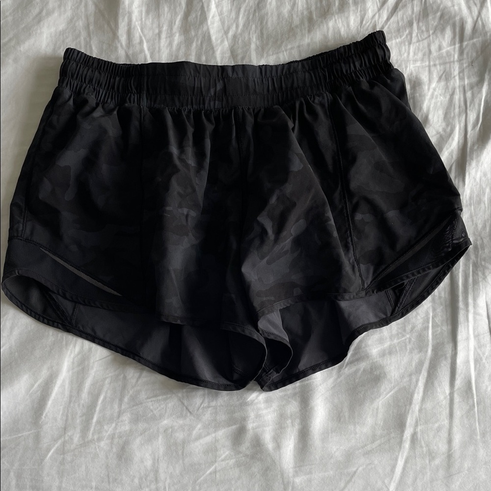 lululemon athletica Black Camo Women's Athletic Shorts